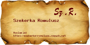 Szekerka Romulusz névjegykártya